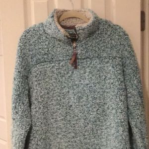 Women’s size S pullover True Grit aqua blue/teal